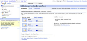 RSS im Google Reader abonnieren